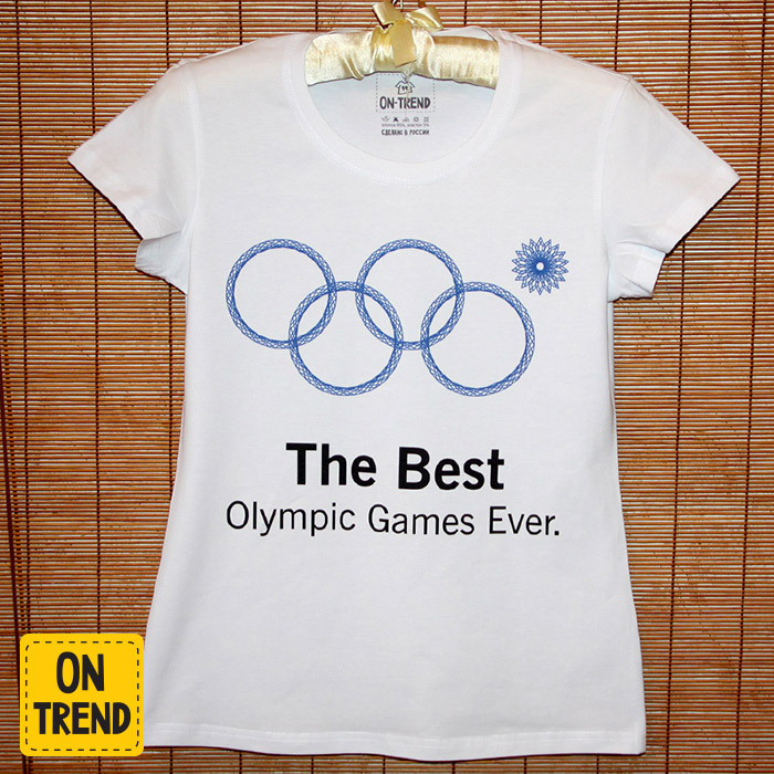 картинка Женская футболка "Олимпийские Кольца Сочи" от магазина  ON-TREND