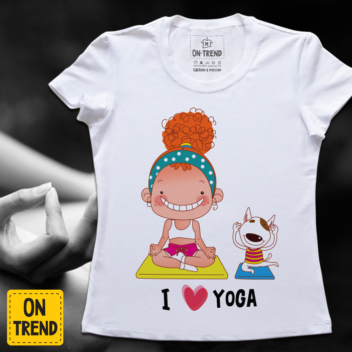 картинка Женская футболка "I love Yoga" от магазина  ON-TREND