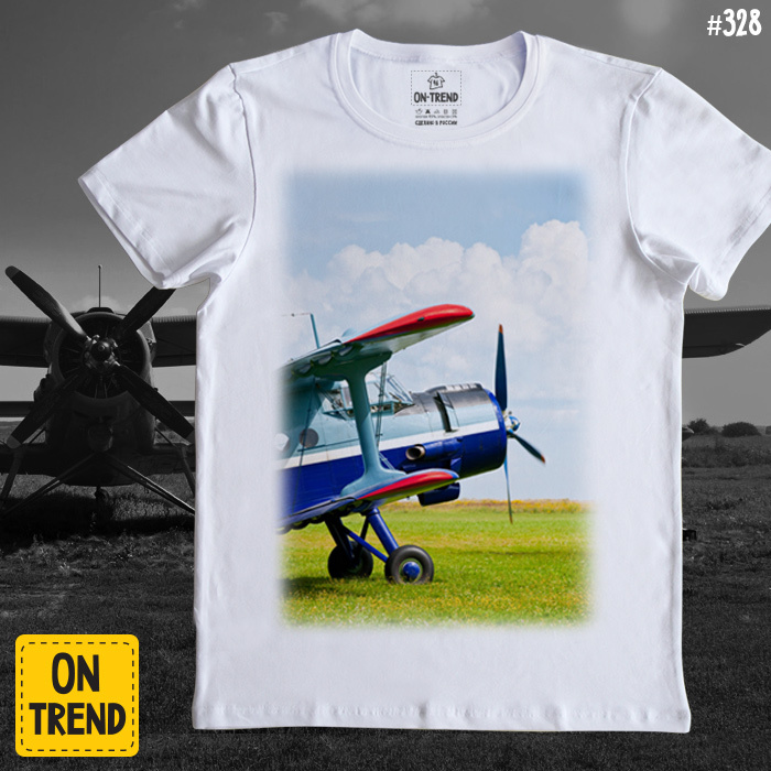 картинка Мужская футболка "Самолёт" от магазина  ON-TREND