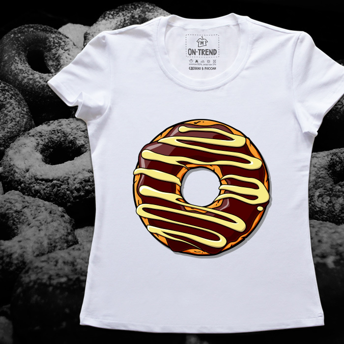 картинка Женская футболка "Пончик" от магазина  ON-TREND