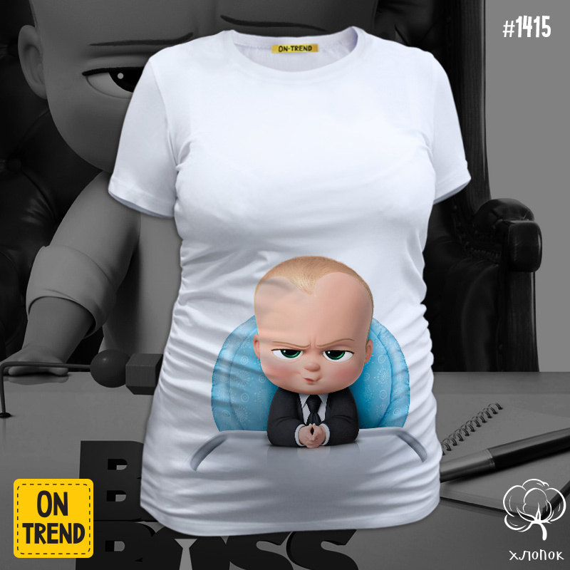 картинка "Босс-молокосос", футболка для беременных от магазина  ON-TREND