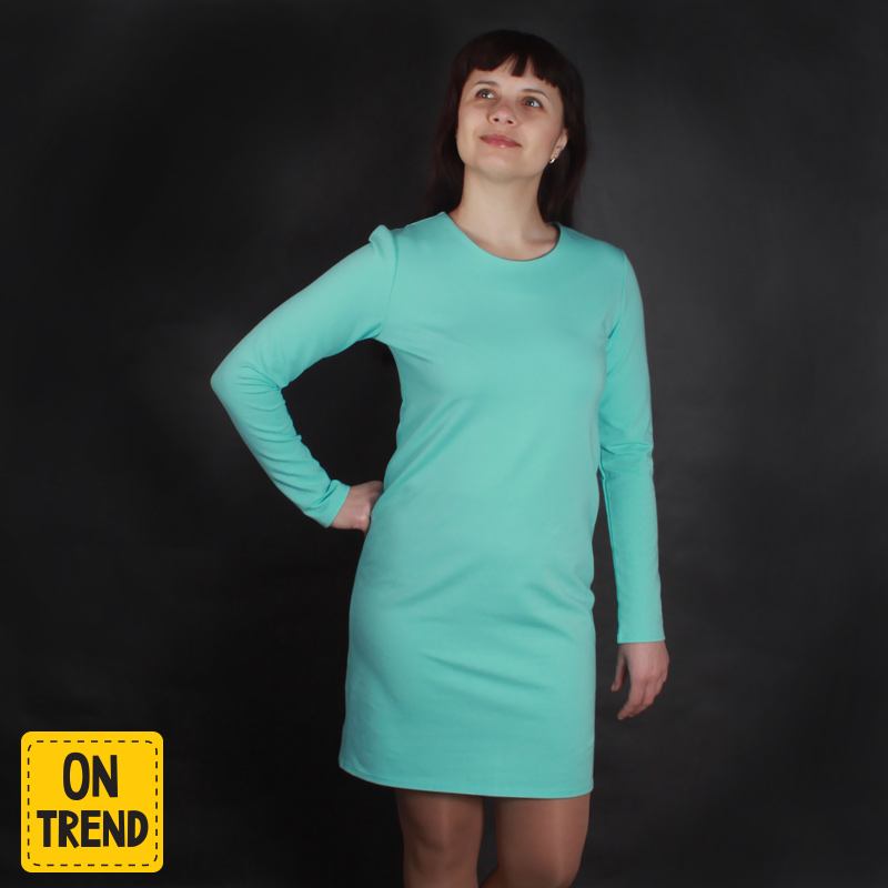картинка Бирюзовое приталенное платье от магазина  ON-TREND