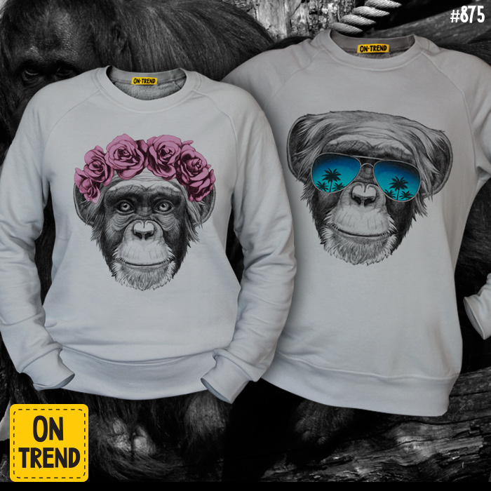 картинка Парные толстовки "Модные обезьянки" от магазина  ON-TREND