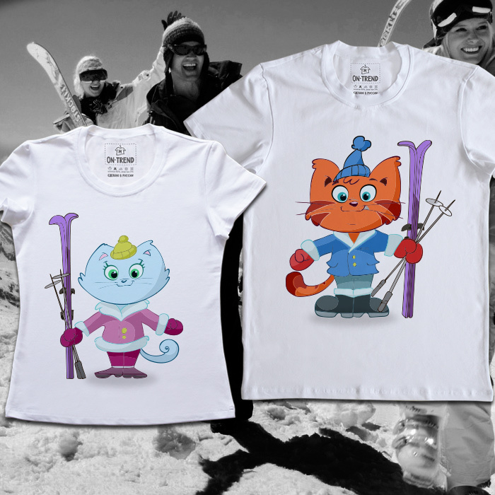 картинка Парные футболки "Лыжники" от магазина  ON-TREND