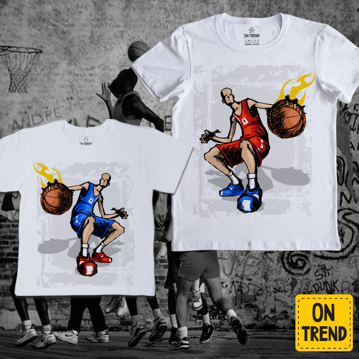 картинка Комплект футболок "Семейный Баскетбол" от магазина  ON-TREND