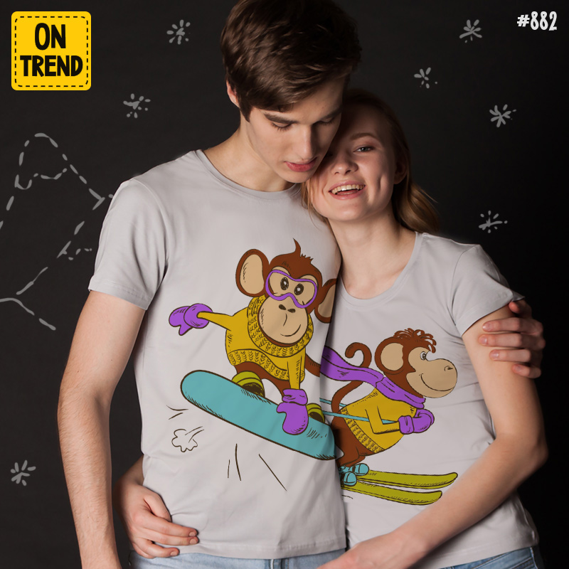 картинка Парные футболки "Спортивные обезьянки" от магазина  ON-TREND