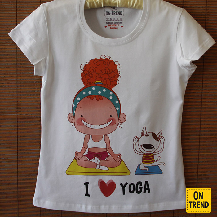 картинка Женская футболка "I love Yoga" от магазина  ON-TREND