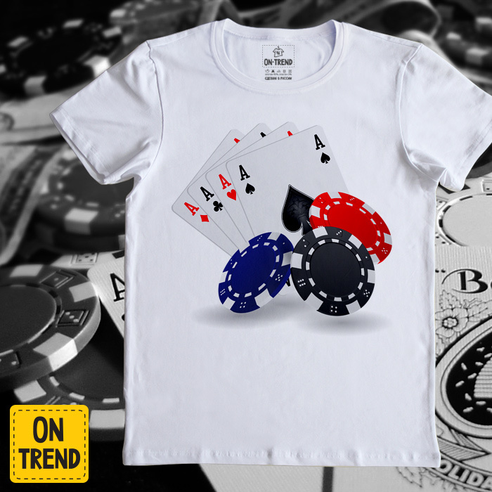 картинка Мужская футболка "Игра в Покер" от магазина  ON-TREND