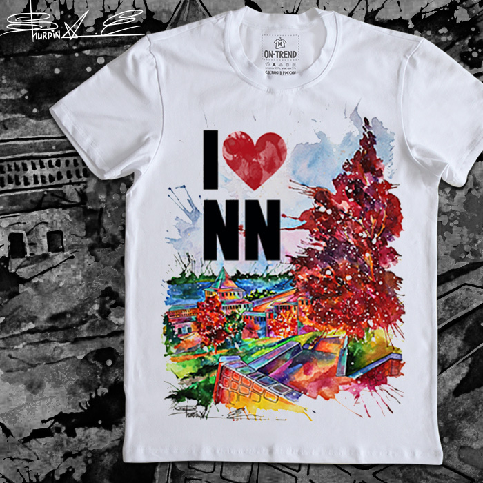 картинка Мужская футболка "I love NN" от магазина  ON-TREND
