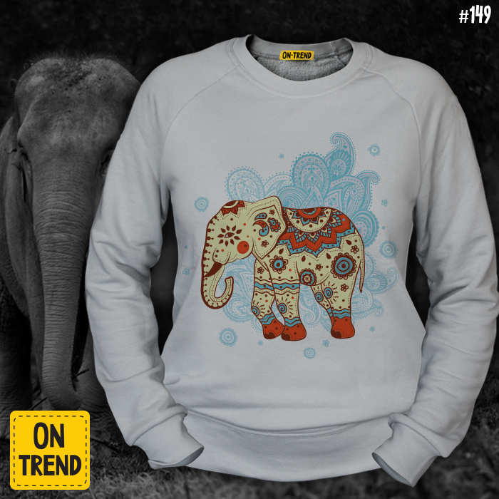 картинка Женская толстовка "Инди-слон" от магазина  ON-TREND