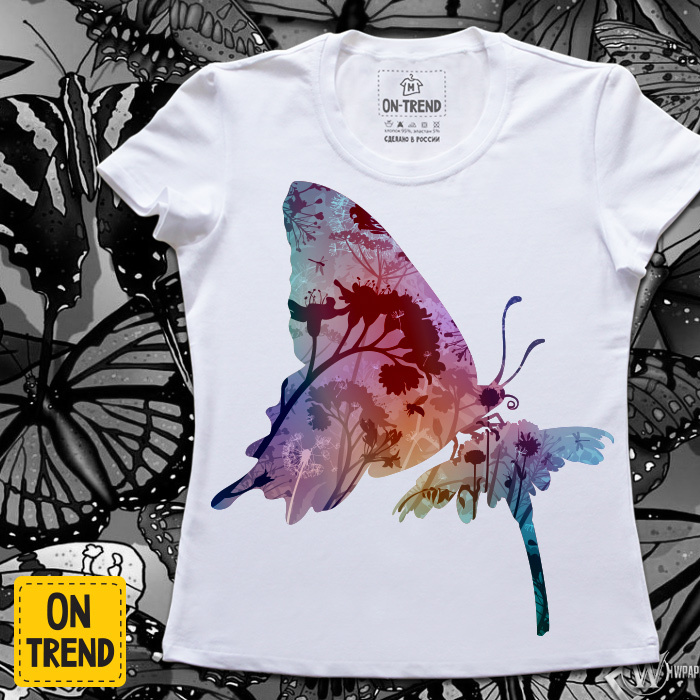 картинка Женская футболка "Бабочка" от магазина  ON-TREND