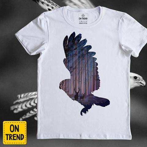 картинка Мужская футболка "Орёл" магазин  ON-TREND являющийся производителем одежды из хлопка высшего качества