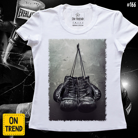 картинка Женская футболка "Бокс" магазин  ON-TREND являющийся производителем одежды из хлопка высшего качества