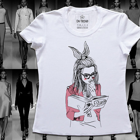 картинка Женская футболка "Модница" магазин  ON-TREND являющийся производителем одежды из хлопка высшего качества