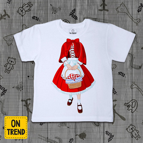 картинка Детская футболка "Красная Шапочка" магазин  ON-TREND являющийся производителем одежды из хлопка высшего качества