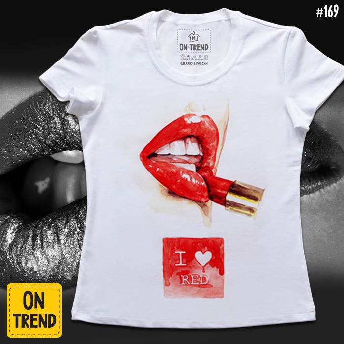 картинка Женская футболка "Лав Ред" от магазина  ON-TREND