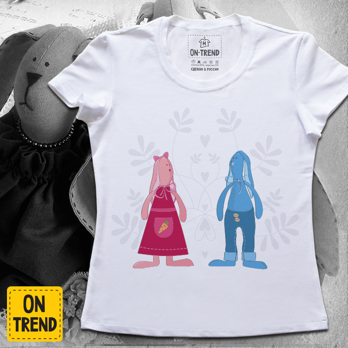 картинка Женская футболка "Зайки Тильда" от магазина  ON-TREND