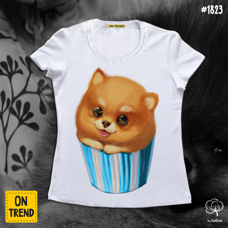 картинка Женская футболка "Сладкая собачка" от магазина  ON-TREND