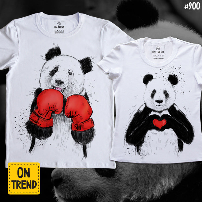 картинка Парные футболки "Классные панды" от магазина  ON-TREND