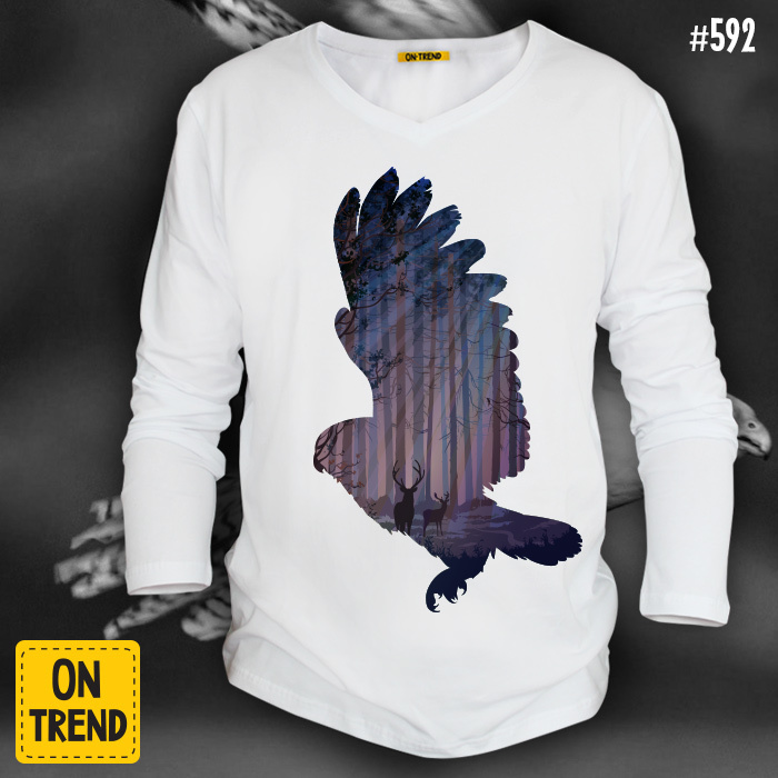 картинка Мужская футболка с длинным рукавом "Орёл" от магазина  ON-TREND