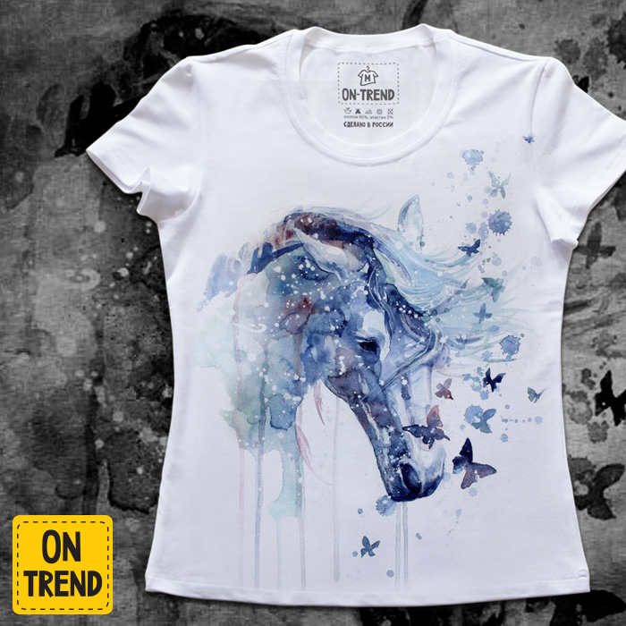 картинка Женская футболка "Сказочная лошадь" от магазина  ON-TREND