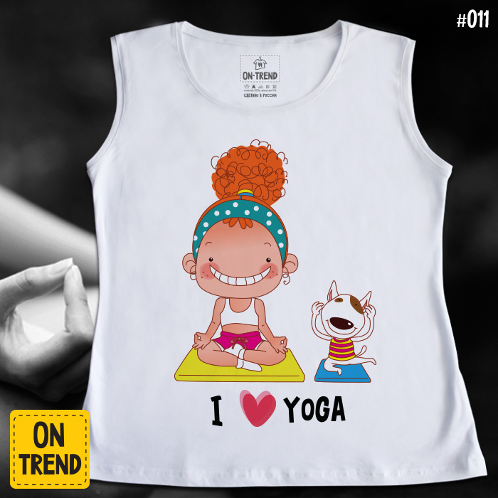 картинка Женская майка "I love Yoga" от магазина  ON-TREND