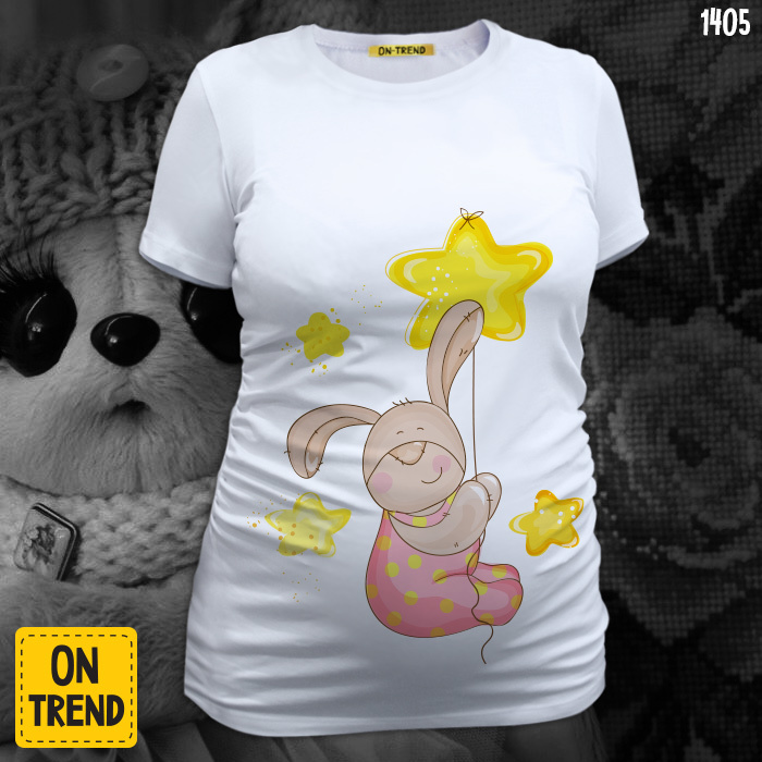 картинка "Зайка и звездочка", футболка для беременных от магазина  ON-TREND