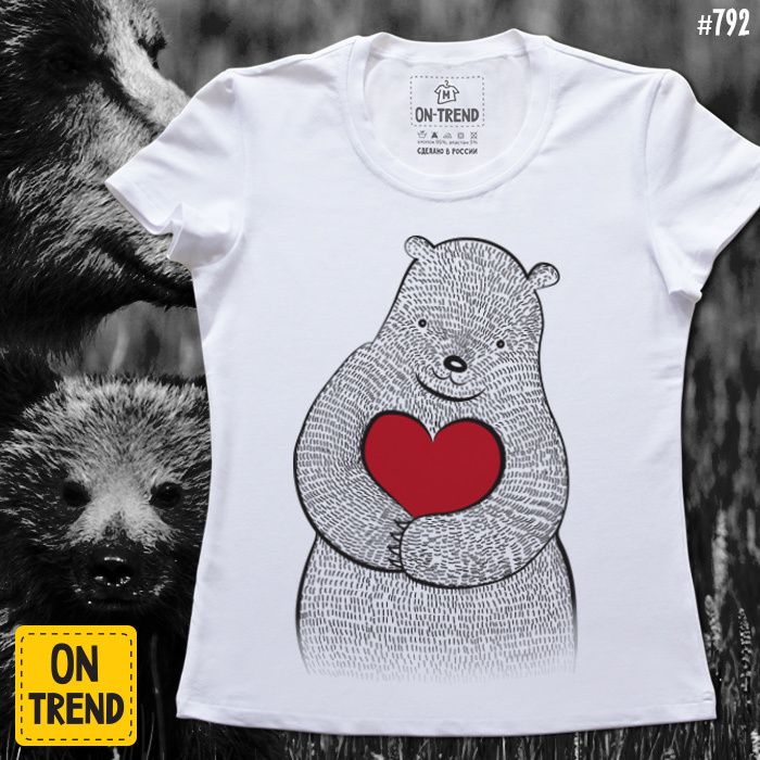 картинка Женская футболка "Медведица " от магазина  ON-TREND