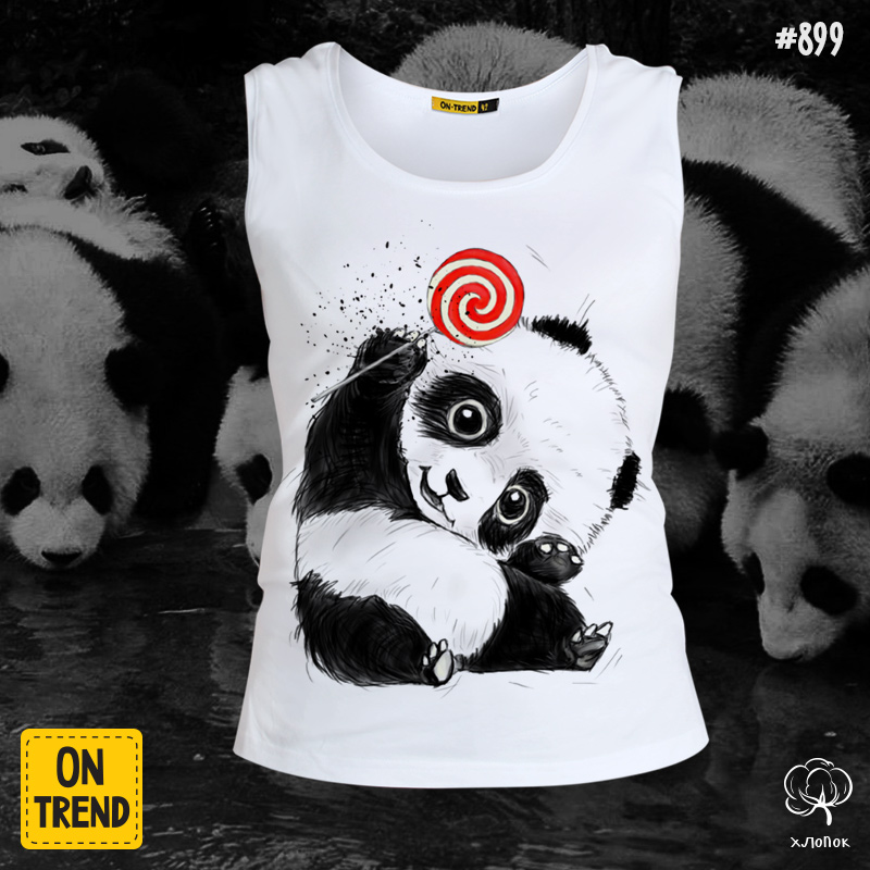 картинка Женская майка "Крошка панда" от магазина  ON-TREND