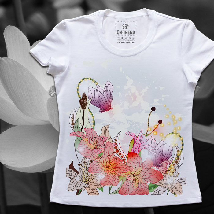 картинка Женская футболка "Ботанический Cад" от магазина  ON-TREND