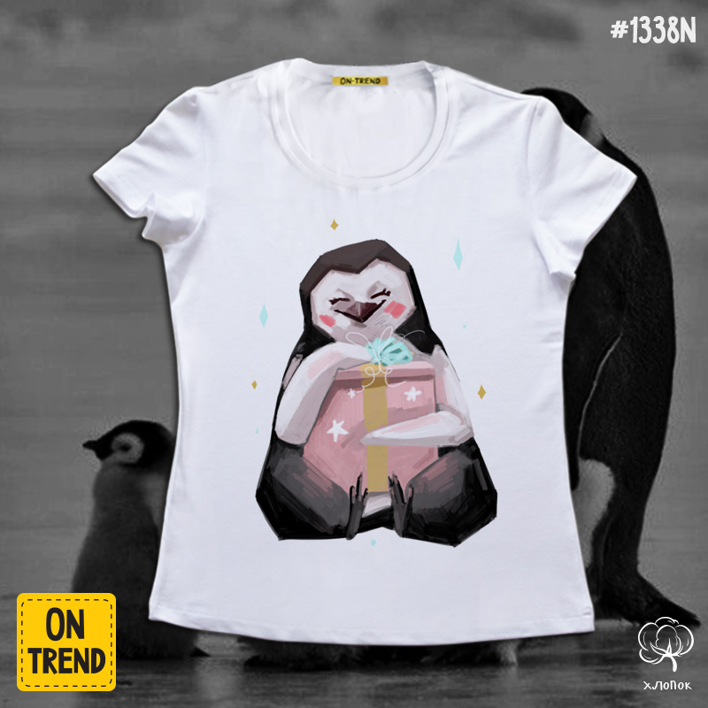 картинка Женская футболка "Звездные пингвины" от магазина  ON-TREND