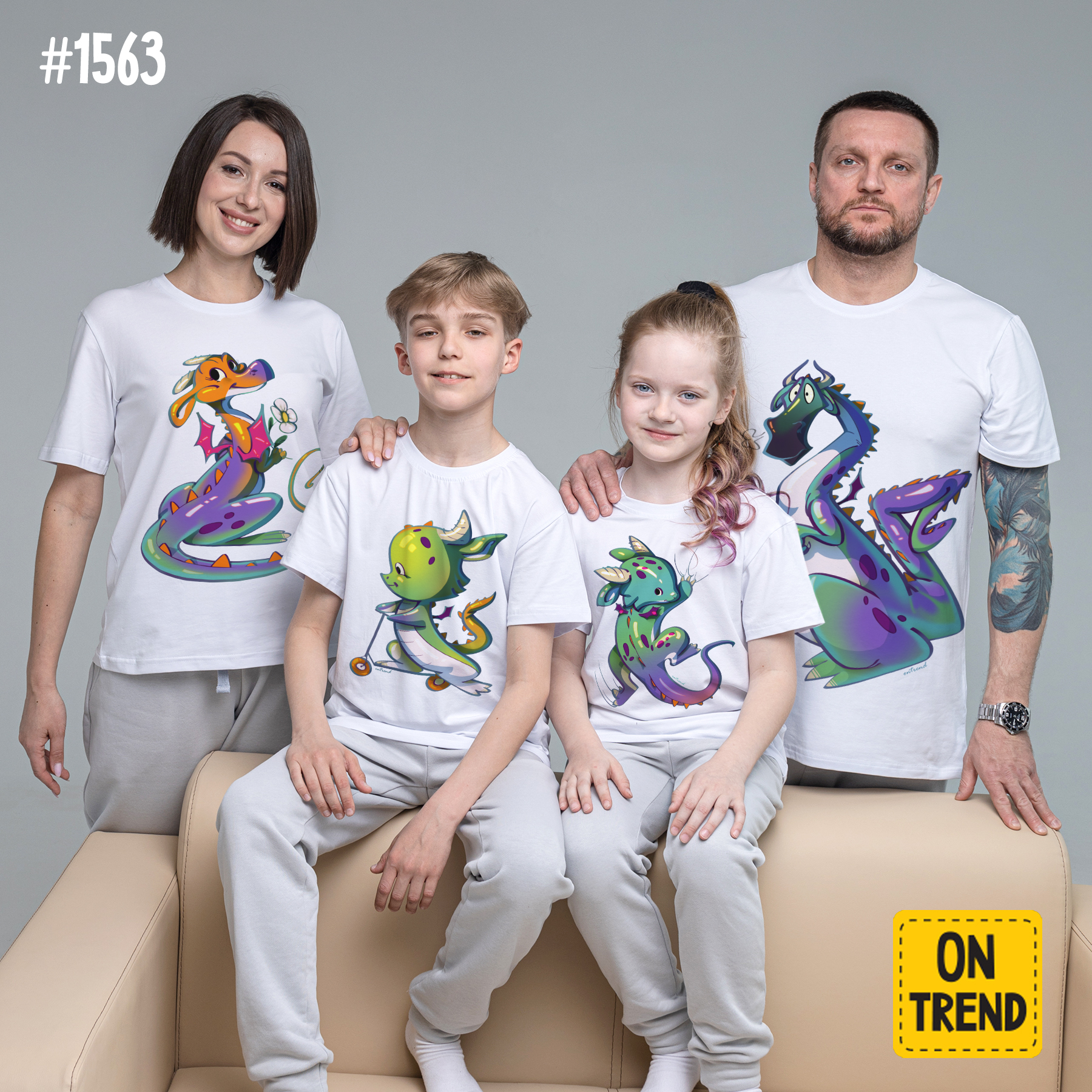 картинка Семейные футболки "Семья драконов" от магазина  ON-TREND