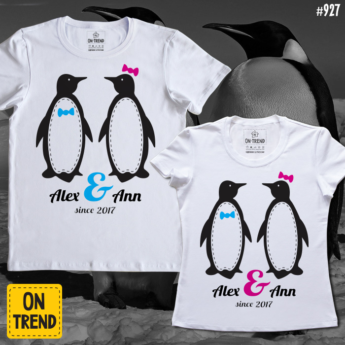 картинка Парные футболки "Парочка Пингвинов" от магазина  ON-TREND