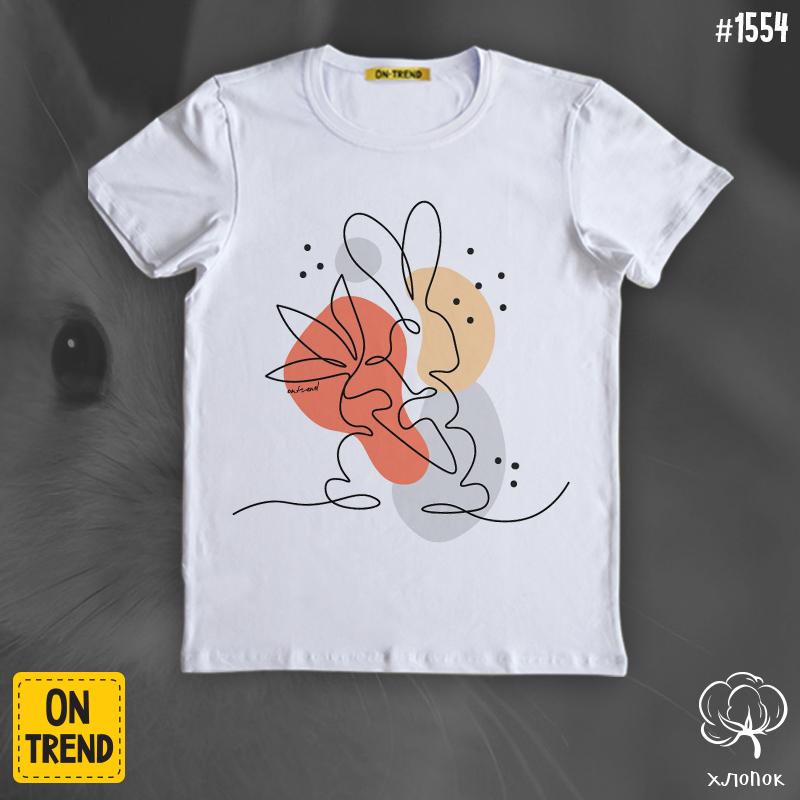 картинка Детская футболка "Абстрактный кролик" от магазина  ON-TREND
