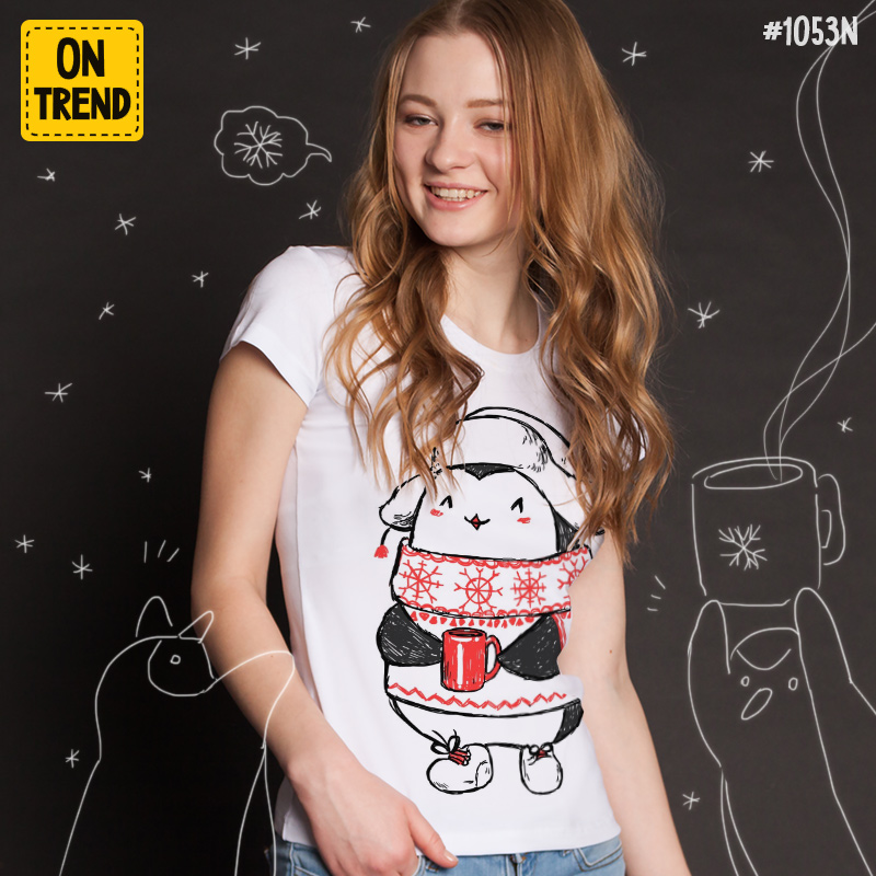 картинка Женская футболка "Милый пингвинчик" от магазина  ON-TREND