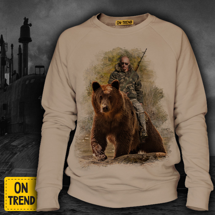 картинка Мужская толстовка "Путин на медведе" от магазина  ON-TREND