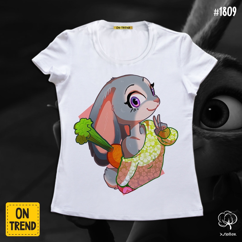 картинка Женская футболка "Заяц из Зверополиса" от магазина  ON-TREND