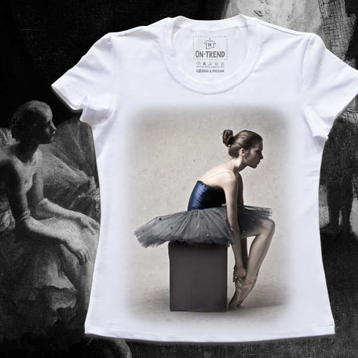 картинка Женская футболка "Балерина На Кубе" от магазина  ON-TREND