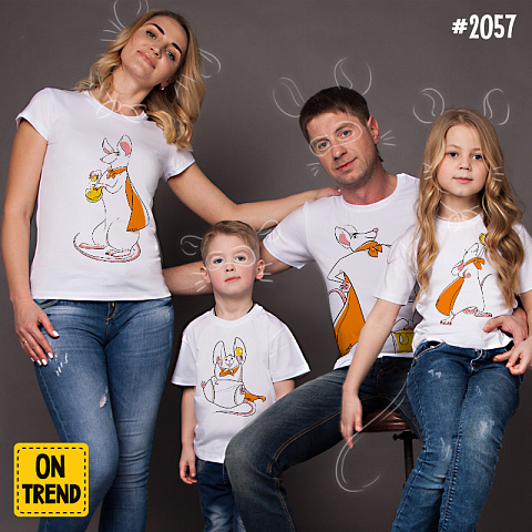 картинка Семейные футболки "Супер крысы" магазин  ON-TREND являющийся производителем одежды из хлопка высшего качества