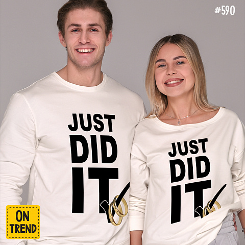 картинка Парные облегченные свитшоты "Just did it" магазин  ON-TREND являющийся производителем одежды из хлопка высшего качества