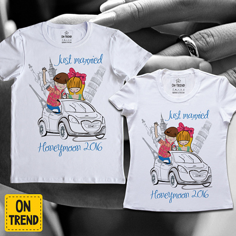 картинка Парные футболки "Медовый Месяц" магазин  ON-TREND являющийся производителем одежды из хлопка высшего качества