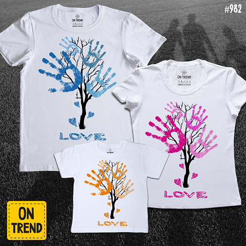 картинка Семейные футболки "Семейное Древо" магазин  ON-TREND являющийся производителем одежды из хлопка высшего качества