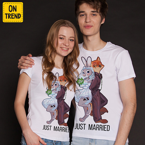 картинка Свадебные футболки  "Зверополис: свадьба" магазин  ON-TREND являющийся производителем одежды из хлопка высшего качества