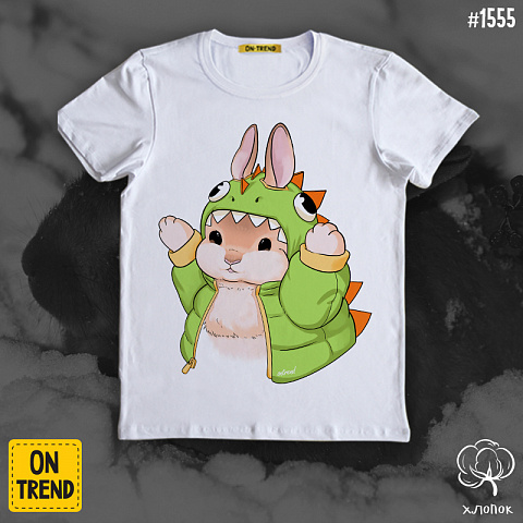 картинка Детская футболка "Милый кролик" магазин  ON-TREND являющийся производителем одежды из хлопка высшего качества
