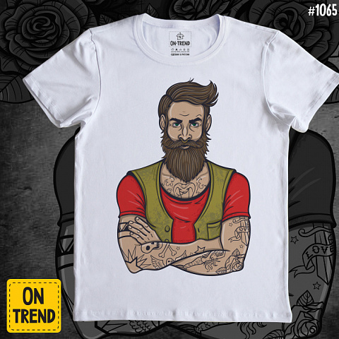 картинка Мужская футболка "Мачо" магазин  ON-TREND являющийся производителем одежды из хлопка высшего качества