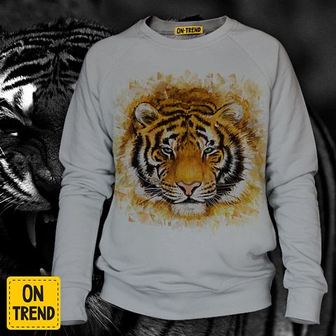 картинка Мужская толстовка "Тигр" магазин  ON-TREND являющийся производителем одежды из хлопка высшего качества