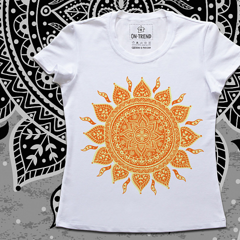 картинка Женская футболка "Солнышко" магазин  ON-TREND являющийся производителем одежды из хлопка высшего качества