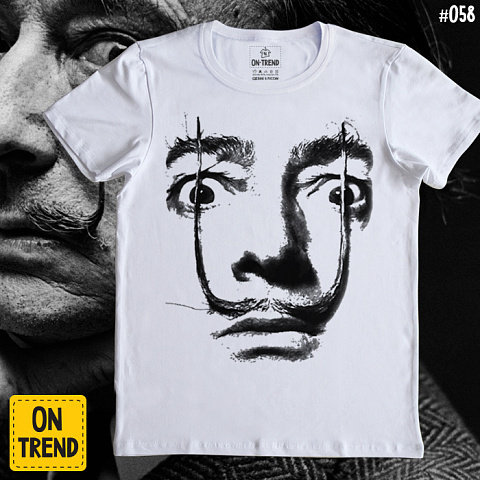 картинка Мужская футболка "Дали" магазин  ON-TREND являющийся производителем одежды из хлопка высшего качества