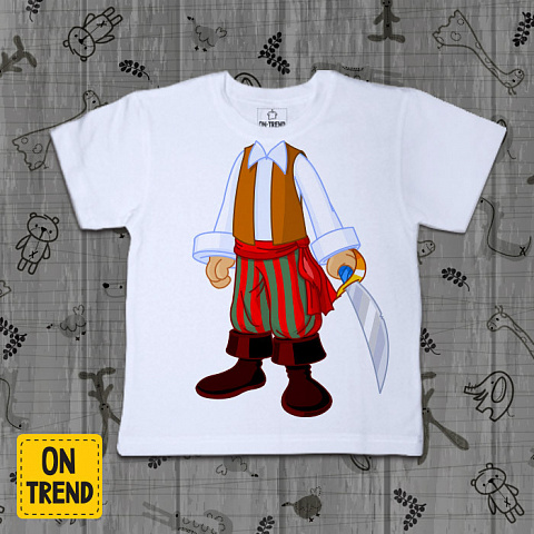 картинка Детская футболка "Пират" магазин  ON-TREND являющийся производителем одежды из хлопка высшего качества