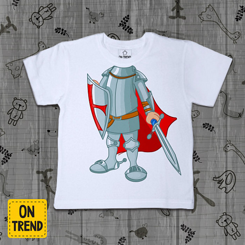 картинка Детская футболка "Рыцарь" магазин  ON-TREND являющийся производителем одежды из хлопка высшего качества